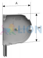 ALUTECH SF-R/150u: Крышка боковая роллетная SF-R/150u (цв. 00  - Неокрашенный). 45 - градусная. фото